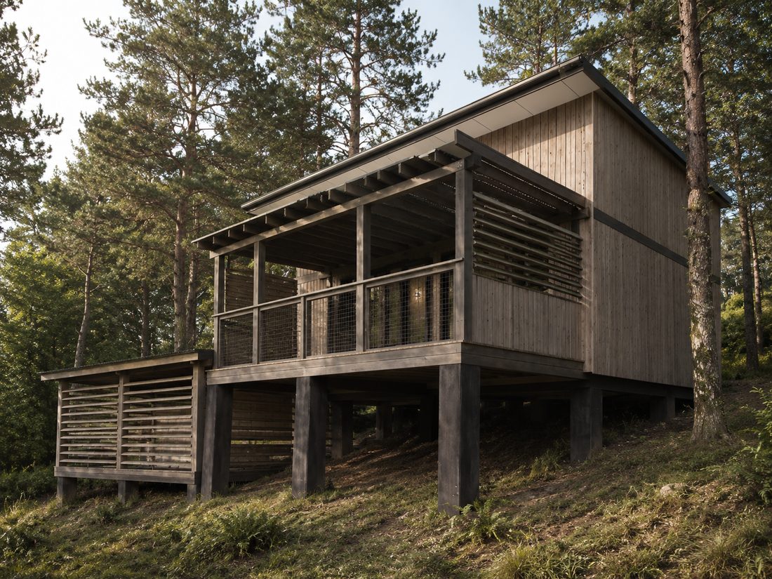 Construction de lodges et extension accueil et spa, Palazinges (19)