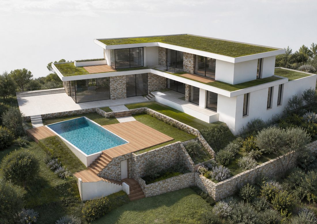 Construction d'une villa, Bormes-les-Mimosas (83)